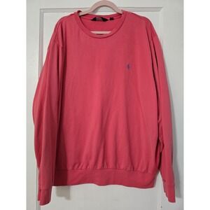 Polo Golf Ralph Lauren SweatShirt Mens XL Crewneck Pullover Pima Cotton Salmon